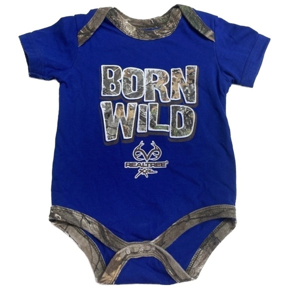 Realtree Baby Boy Camo Onesie Short Sleeve Bodysuit 12M - Picture 5 of 5